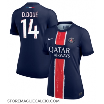Paris Saint-Germain Desire Doue #14 Maglia Gara Casa Repliche 2024-25 Donna